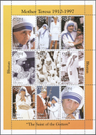 Bhutan: 1998, Mother Teresa (Michel Nos. 1785/93), U/m Accumulation Of 4.000 Se-tenant Sheets Of Nine Stamps Each (Mothe - Bhutan