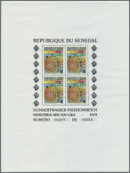 Senegal: 1979, Hundertwasser Mini Sheets, Shortened To 18:24 Cm, Unmounted Mint, Slightly Wavy. - Senegal (1960-...)