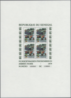 Senegal: 1979, Hundertwasser, Neunzehnmal Block 34 Bis 36 Postfrisch, Sehr Gesuchte Ausgabe!, Mi.€ 11.400,-. - Senegal (1960-...)