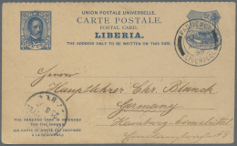 Liberia: 1885/1898, Assortment Of 19 Stationery Cards Resp. Letter Card (18 Used, 1 Specimen), Also Commercial Usages, F - Liberia