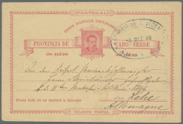 Kap Verde: 1886/1960, 43 Interesting Items Including Used Postal Stationeries, Covers, Better Cancellations And More. - Cape Verde