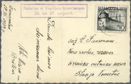 Lettland: 1918/1945, Group Of 28 Covers/cards Incl. POW Mail WWI, Registered Covers, German Occ. WWII; In Addition Nearl - Latvia