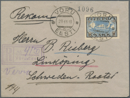 Estland: 1919 - 1920, Lot Of 15 Covers From (mostly) Famouse RISBERG Correspondance. Some Small Faults Noted, Otherwise - Estland