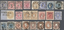 Kroatien - Stempel: 1850/1900 (ca.), Stempelsammlung Auf Österreich-Marken Ab Der 1. Ausgabe 1850 Auf Großen - Croatia