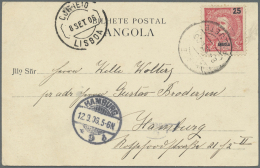 Angola: 1890/1975, Assortment Of More Than 80 Entires, Comprising Stationeries, A Nice Selection Of Ppc, Commercial Mail - Angola