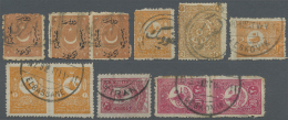 Albanien - Stempel: 1870-1910, Collection Of Ottoman Turkey Cancellations From ALBANIA On Stamps, Rare Small Towns Inclu - Albanien