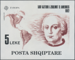 Albanien: 1992, 500th Anniversary Of Discovery Of America (Christoph Columbus), Souvenir Sheet, 100 U/m Copies. Michel N - Albanië