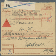 Österreich - Heimat: GRAZ: 1942/1950 (ca.), Bestand Von Ca. 220 Paketkarten Von Grazer Postämtern Dabei Viele - Andere & Zonder Classificatie