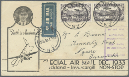 Flugpost Übersee: 1931/1940, Neuseeland, 22 Detailiert Beschriebene Erstflugbelege, Dazu 1 Flugpostbeleg U. 1 Neuer - Sonstige & Ohne Zuordnung