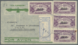Flugpost Übersee: 1928/1950, Partie Mit Flugpost- Und Zeppelinbriefe Mit Schwerpunkt Bis 1936, Dabei U.a. USA Mit Z - Sonstige & Ohne Zuordnung