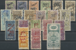 Uruguay - Besonderheiten: 1890/1920 (ca.), Klassische Partie Von Stempelmarken, Auch  Pesos-Werte, Insges. 165 Werte. As - Other & Unclassified