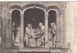 Cp , 72 , SOLESMES , Abbaye Des Bénédictins , Les Célèbres Sculptures, Groupe De La Pâmoison De La Vierge - Solesmes
