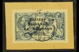 1922 DOLLARD SEAHORSE  10s Dull Grey Blue, SG 21, On A Piece With Crisp Central Cds. For More Images, Please... - Autres & Non Classés