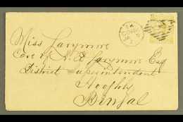 1871 COVER FROM CORK TO BENGAL  1871 (5 Jan) Cover To Hooghly, Bengal, Bearing GB 1867 9d Straw Plate 4, SG 110,... - Autres & Non Classés