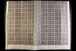 TRAVENCORE-COCHIN  1949 2p On 6ca Blackish Violet, Perf.12, Part Sheet Of 88 Stamps, With 11 Rows Of 8 Stamps... - Andere & Zonder Classificatie