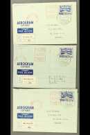 1952 REGISTERED REVALUED PROVISIONAL AEROGRAMMES.  60a Blue With "290" Meter Impression, 85a Blue With "265"... - Otros & Sin Clasificación