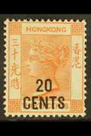 1885  20c On 30c Orange-red, SG 40, Mint With Light Crease. For More Images, Please Visit... - Other & Unclassified