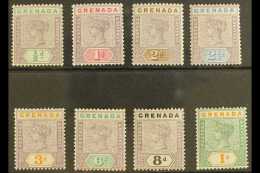 1895-99  Watermark Crown CA Complete Set, SG 48/55, Slight Mark On 6d, Otherwise Fine Mint (8). For More Images,... - Grenade (...-1974)