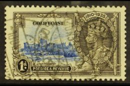 1935  1d Ultramarine And Grey Black, Silver Jubilee, Variety "Extra Flagstaff", SG 113a, Fine Used With Variety... - Costa D'Oro (...-1957)