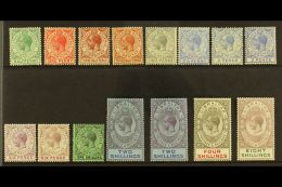 1921-27  KGV Multi Script CA Wmk Set With ALL Listed Shade Variants, SG 89/101, Fine Mint (15 Stamps) For More... - Gibilterra