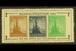 THURINGIA  1945 Christmas (Anti Fascism) Min Sheet, Plate V, Mi Bl1xa IV, Superb MHN. For More Images, Please... - Other & Unclassified