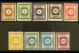 EAST SAXONY  - COSWIG  1945 Numeral Definitive Set, Perf 11, Mi 42DII/50DII, Very Fine NHM. (9 Stamps)  For More... - Other & Unclassified