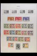 1937-1959 COMPLETE MINT COLLECTION  Presented On A Pair Of Printed Album Pages, A Complete Run From KGVI... - Gambia (...-1964)