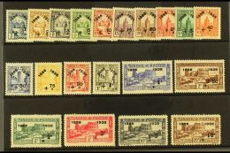 TUNISIA  1938 Postal Service Anniversary Surcharges Complete Set (Yvert 185/204, SG 196/215), Fine Mint, Very... - Other & Unclassified