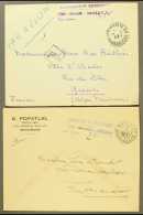 MADAGASCAR  1945 Two Stampless Covers, One Addressed To Tananarive With Blue "Madagascar Et Dependences / Poste... - Other & Unclassified