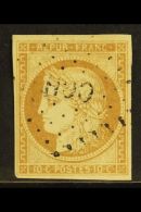 COCHIN CHINA  1871 10c Bistre, Ceres, Yv 11, Very Fine Used With Dotted Lozenge "CCH" Cancel. For More Images,... - Other & Unclassified