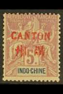 CANTON  1901-02 5fr Lilac With Carmine Overprint, Yvert 16, Mint With Lovely Fresh Colour. For More Images,... - Altri & Non Classificati