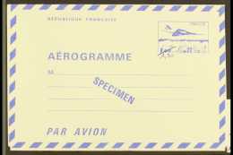 1978  "1.90" On 1.60f Concorde Manuscript Surcharge SPECIMEN Aerogramme Special Printing For Cours D'Instruction... - Other & Unclassified