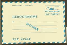 1977  1.60f Concorde SPECIMEN Aerogramme Special Printing For Cours D'Instruction (post Office Training Schools)... - Other & Unclassified