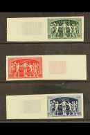 1949 UPU IMPERFS  1949 UPU Set Complete, Variety "imperf", Yv 850/852, Each Value With Engraved Sheet Margin.... - Other & Unclassified