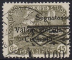 POSTAGE DUE  1921 60c On 45c "Segnatasse" Overprint On "Valore Globale" With Large Thin Letters, Showing... - Fiume