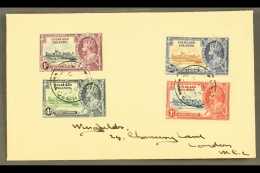 1935  Silver Jubilee Of The Falkland Islands Complete Set, SG 139/142, Very Fine Used On Cover Tied By "SOUTH... - Falklandeilanden