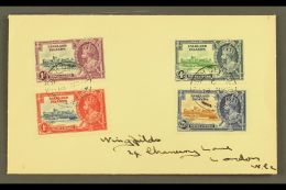 SOUTH GEORGIA  1935 Silver Jubilee Complete Set Of Falkland Islands, SG 139/142, Very Fine Used On Cover To... - Islas Malvinas