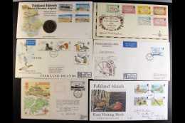 1972-1998 COVERS ACCUMULATION  An Interesting Commercial & Philatelic Covers Hoard, Inc Airmail &... - Falkland Islands