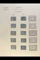 1872-75 SPHINX & PYRAMID - PENASSON PRINTING.  20pa BLUE (SG 26 & 30) Specialized Mostly Used Study... - Autres & Non Classés