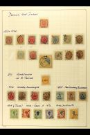 1866-1915 COLLECTION  In Hingeless Mounts On Leaves, Inc 1866 3c Used (four Margins, Tiny Thin), 1873-1902 Vals... - Dänisch-Westindien