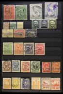 RAILWAY LOCAL STAMPS  1890's-1930's Mint & Used All Different Collection On A Two-sided Stock Page, Inc... - Other & Unclassified