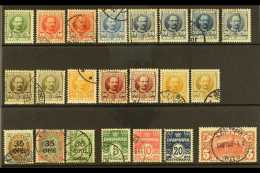 1907-1912 FINE USED GROUP  On A Stock Card, Inc 1907-12 King Set With Shades, 1912 5k GPO & Surcharges Set... - Other & Unclassified