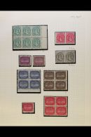 1893-1913 ATTRACTIVE FINE MINT COLLECTION WITH MANY BLOCKS  Presented In Hingeless Mounts On Leaves, Inc... - Islas Cook