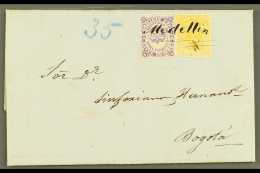 1871 (4 DEC) ENTIRE LETTER  From Medellin To Bogota Bearing 1868 10c Violet Type II, Scott 54c, And 1870 5c... - Kolumbien