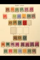 1912 - 1937 FRESH MINT ONLY COLLECTION  Attractive Collection On Printed Pages With 1912 Geo V Set To 10r,  Also... - Ceilán (...-1947)
