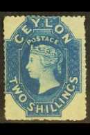 1861-4  2s Deep Dull Blue, Wmk Star, Rough Perf.15½, SG 37a, Unused, Good Colour, Cat.£1100. For... - Ceilán (...-1947)