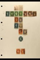 1857-1989 MINT & USED COLLECTION  On Leaves, Inc 1857-59 1d, 2d (x3) & 6d (x2) Used, 1857-64 ½d... - Ceylan (...-1947)