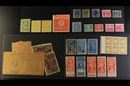 REVENUE STAMPS  Untidy Accumulation On Stockcards, Dealer's Display Sheets, In Glassines, Etc. Note Bill 1864 7c... - Altri & Non Classificati