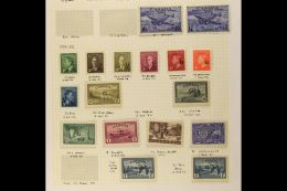 1938-51 MINT "BACK OF THE BOOK" COLLECTION  On Album Pages With Some Being Never Hinged. Includes 1938-39 Special... - Other & Unclassified