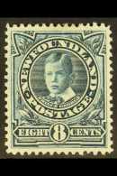 1911-16  8c Greenish-blue Prince George, SG 123a, Fine Mint, Well Centered. For More Images, Please Visit... - Other & Unclassified